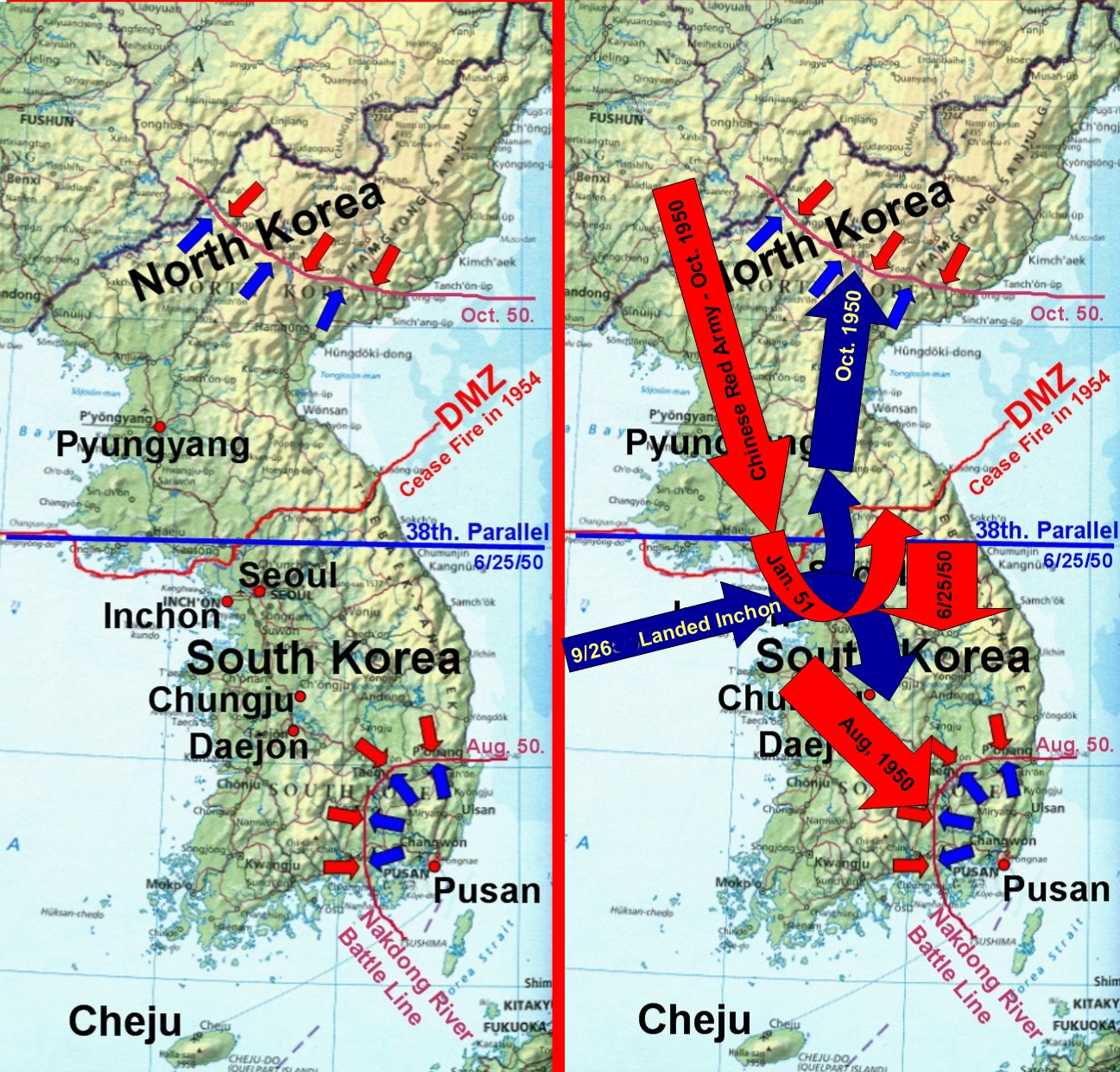 Korean War Map 